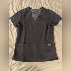 Figs Graphite V-Neck Scrub Top